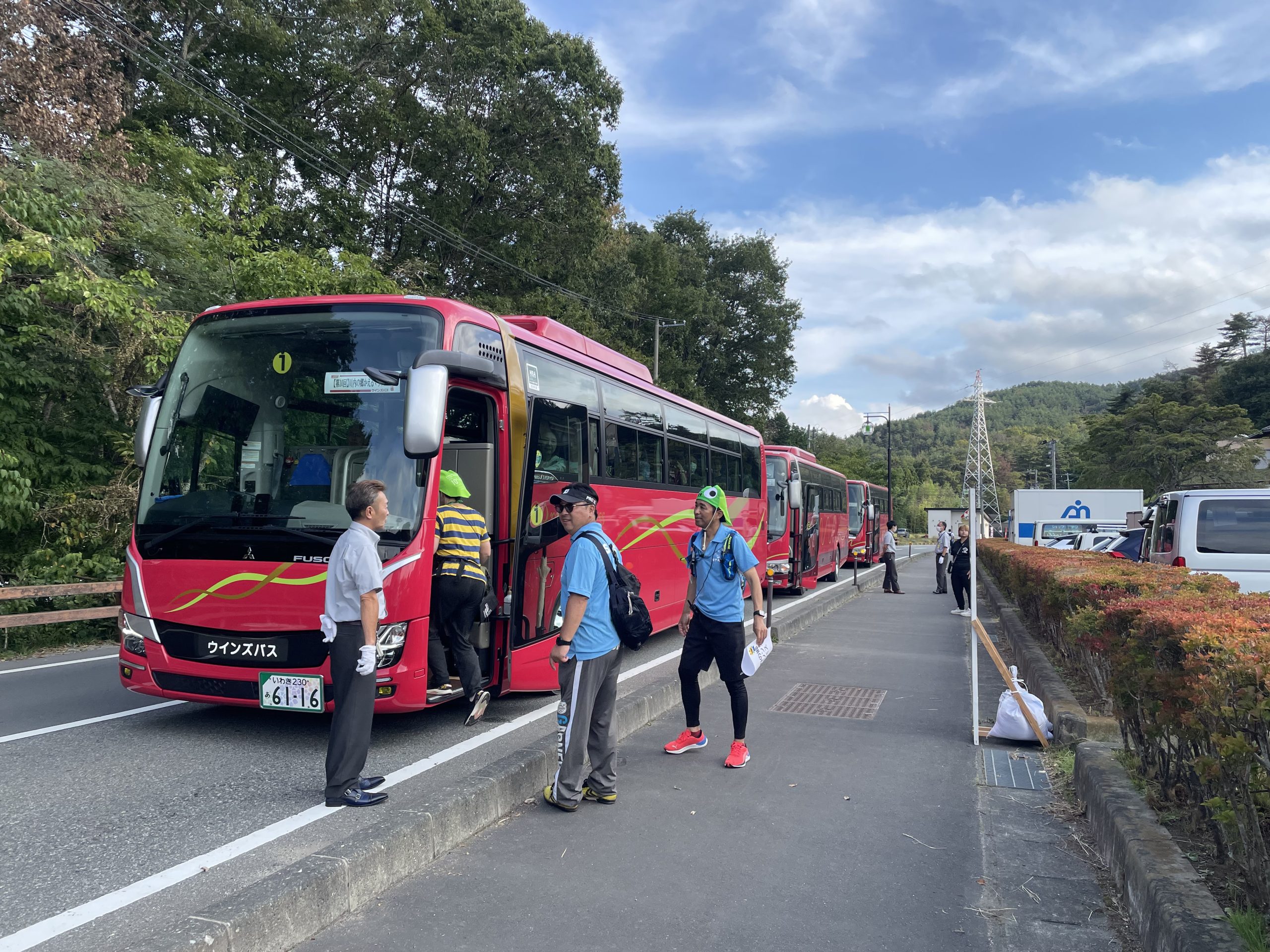かわうち村かえるマラソン送迎バス
