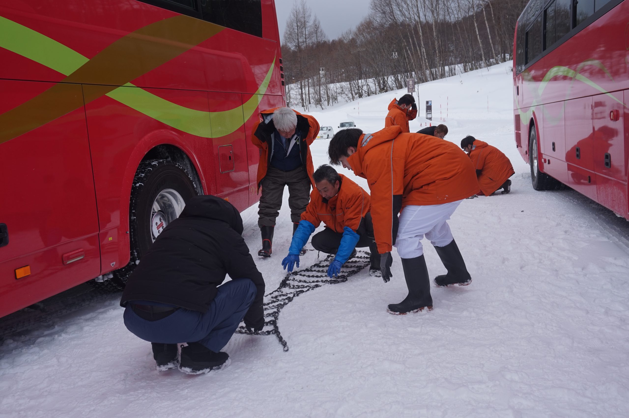 チェーン脱着訓練