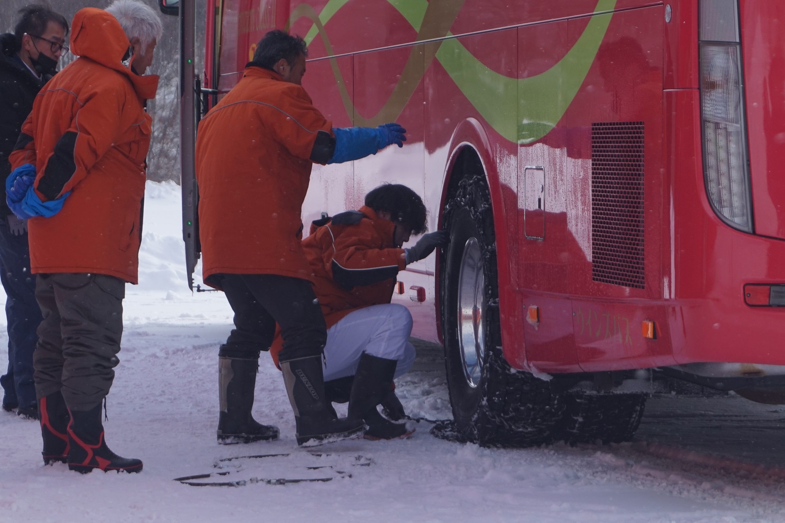 チェーン脱着訓練