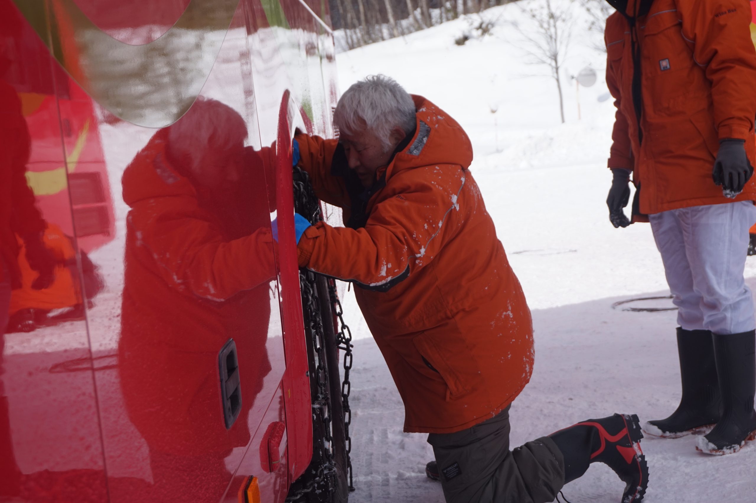チェーン脱着訓練